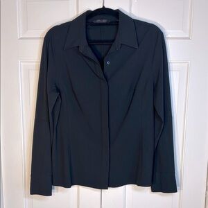 EUC Express Stretch Beautifully Detailed Black Women's Shacket Size 13/14